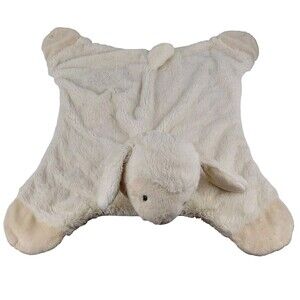 Baby Gund Comfy Cozy Lopsy Bunny Security Blanket Lovey Plush Cream Satin